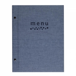 Menu karta 23 × 32 cm (A4) - jídelní a nápojový lístek - modrá