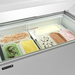 Distributor zmrzliny šikmé víko pro 7 vaniček TEFCOLD IC300SCE-SO + DÁREK = SLEVA