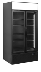 Chladící skříň 1000mm křídlové dveře TEFCOLD FSC1000H BLACK