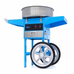 Stroj na cukrovou vatu - Ø 52 cm - modrý s vozíkem