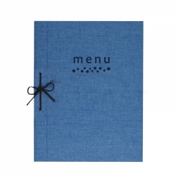 Menu karta 23 × 32 cm (A4) - jídelní a nápojový lístek - sv. modrá